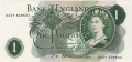 Bank Of England 1 Pound Notes Portrait 1 Pound, B- -Y